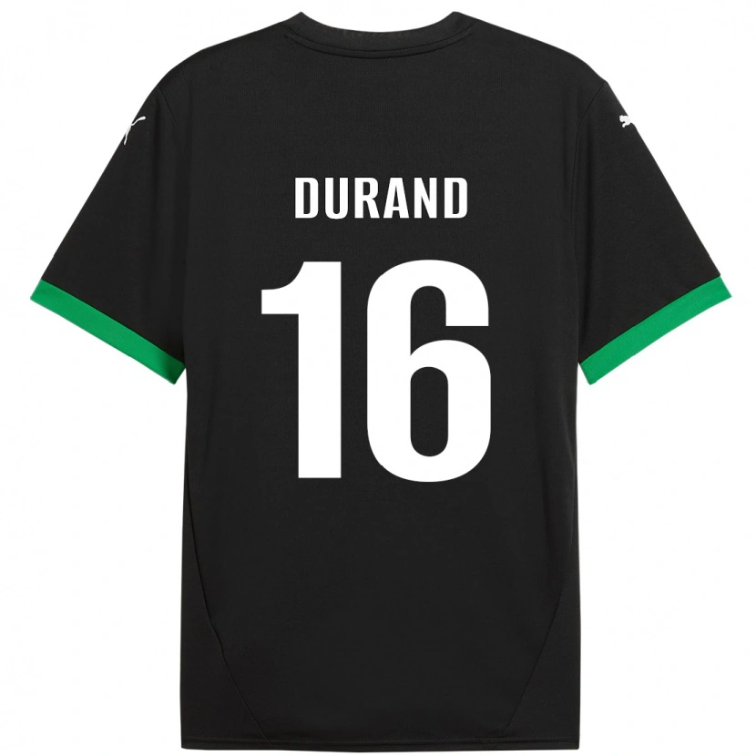 Danxen Kvinder Solène Durand #16 Sort Mørkegrøn Hjemmebane Spillertrøjer 2024/25 Trøje T-Shirt