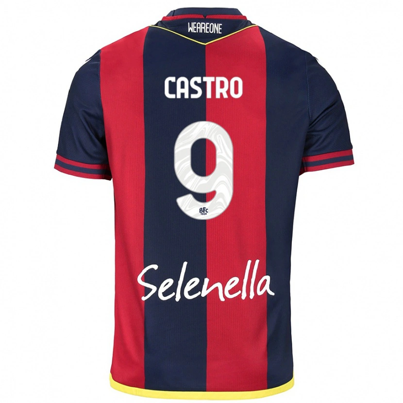 Danxen Kvinder Santiago Castro #9 Rød Kongeblå Hjemmebane Spillertrøjer 2024/25 Trøje T-Shirt