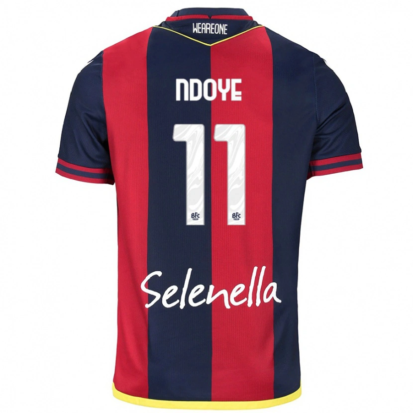 Danxen Kvinder Dan Ndoye #11 Rød Kongeblå Hjemmebane Spillertrøjer 2024/25 Trøje T-Shirt
