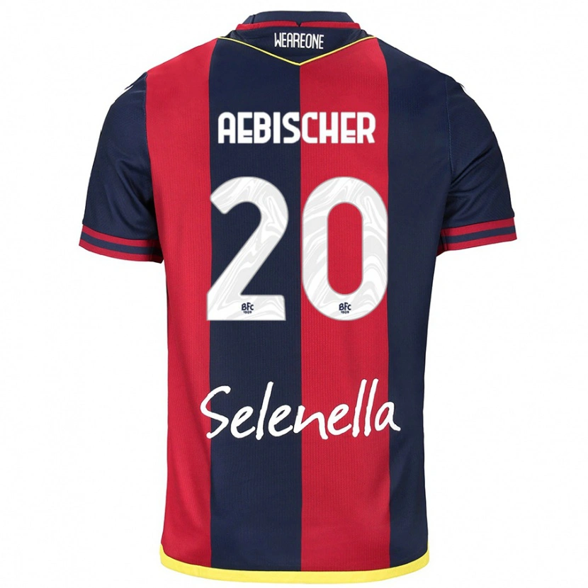 Danxen Kvinder Michel Aebischer #20 Rød Kongeblå Hjemmebane Spillertrøjer 2024/25 Trøje T-Shirt