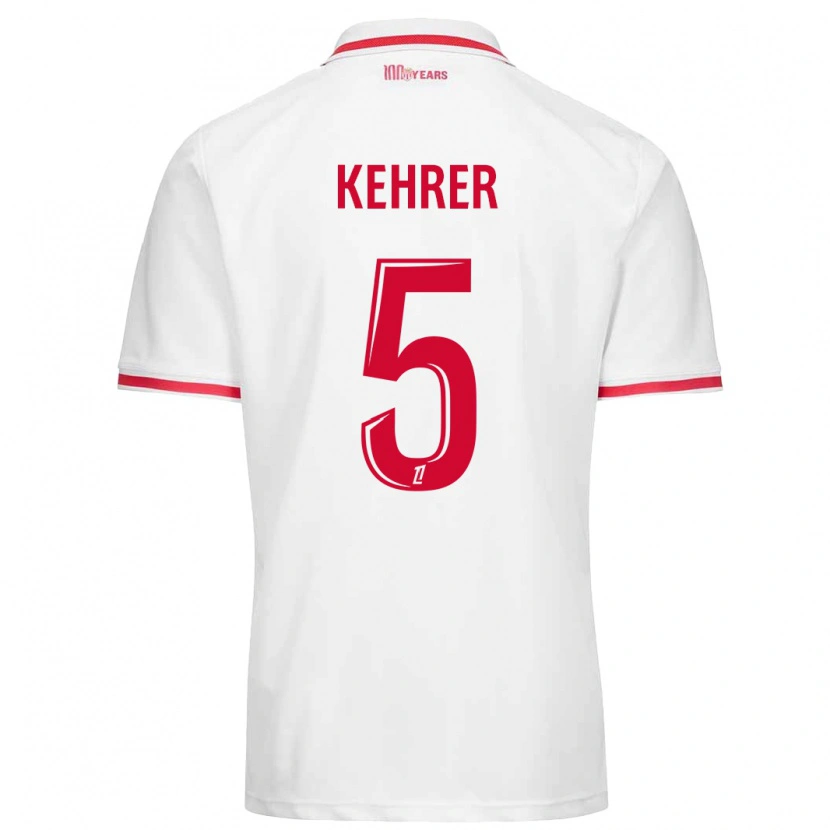Danxen Kvinder Thilo Kehrer #5 Hvid Rød Hjemmebane Spillertrøjer 2024/25 Trøje T-Shirt