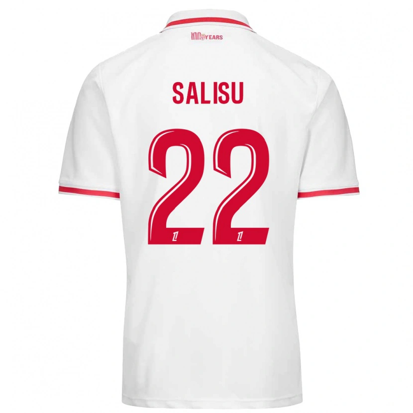 Danxen Kvinder Mohammed Salisu #22 Hvid Rød Hjemmebane Spillertrøjer 2024/25 Trøje T-Shirt