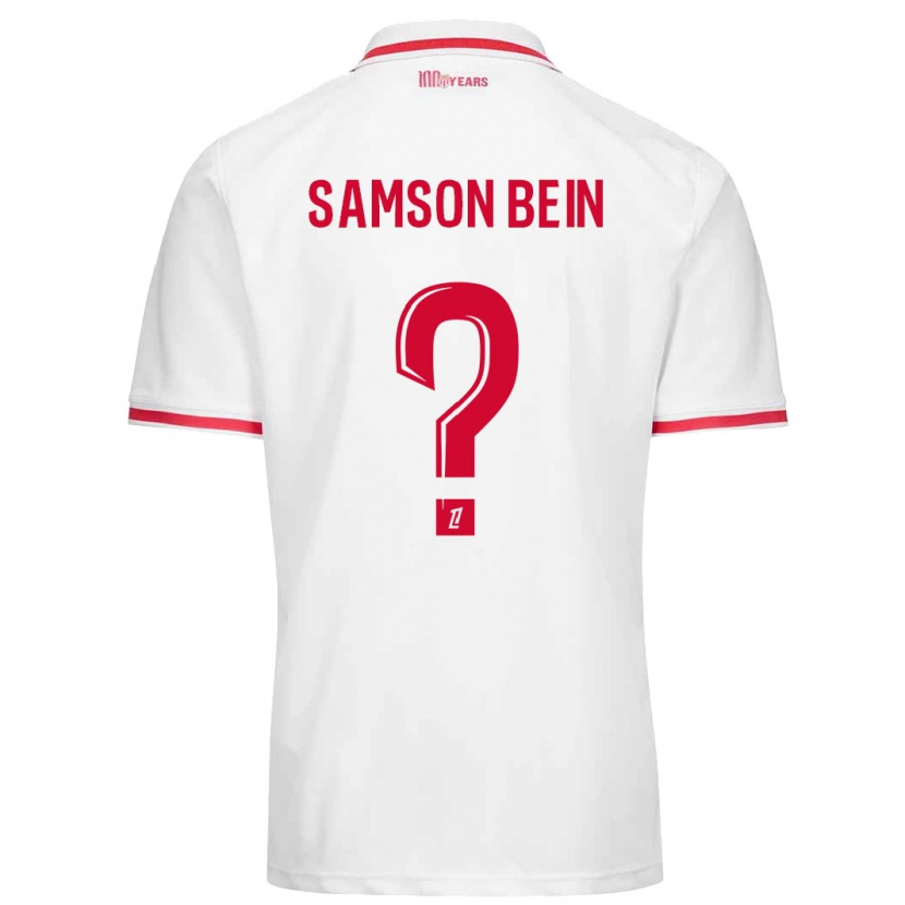 Danxen Kvinder Sirak Samson Bein #0 Hvid Rød Hjemmebane Spillertrøjer 2024/25 Trøje T-Shirt