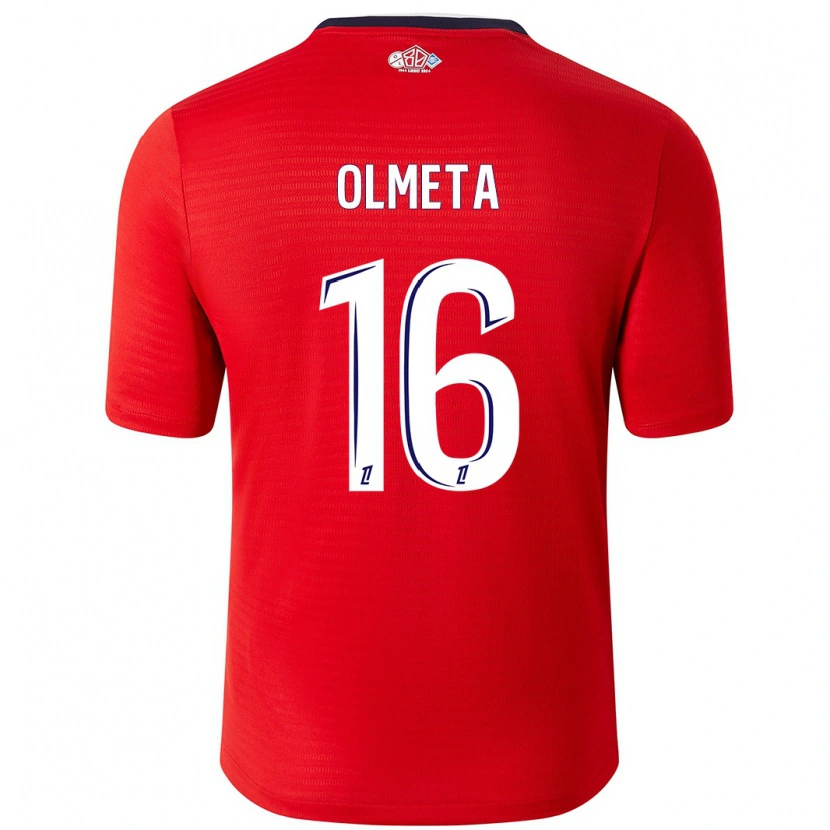 Danxen Kvinder Lisandru Olmeta #16 Rød Hvid Hjemmebane Spillertrøjer 2024/25 Trøje T-Shirt