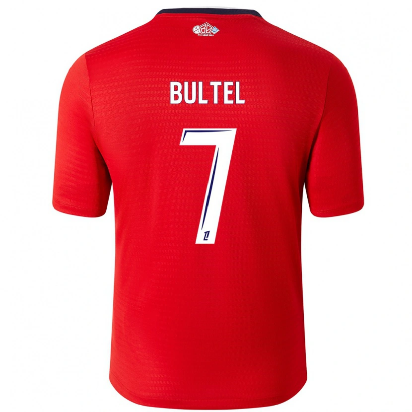 Danxen Kvinder Ludivine Bultel #7 Rød Hvid Hjemmebane Spillertrøjer 2024/25 Trøje T-Shirt