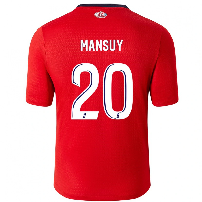 Danxen Kvinder Heloise Mansuy #20 Rød Hvid Hjemmebane Spillertrøjer 2024/25 Trøje T-Shirt