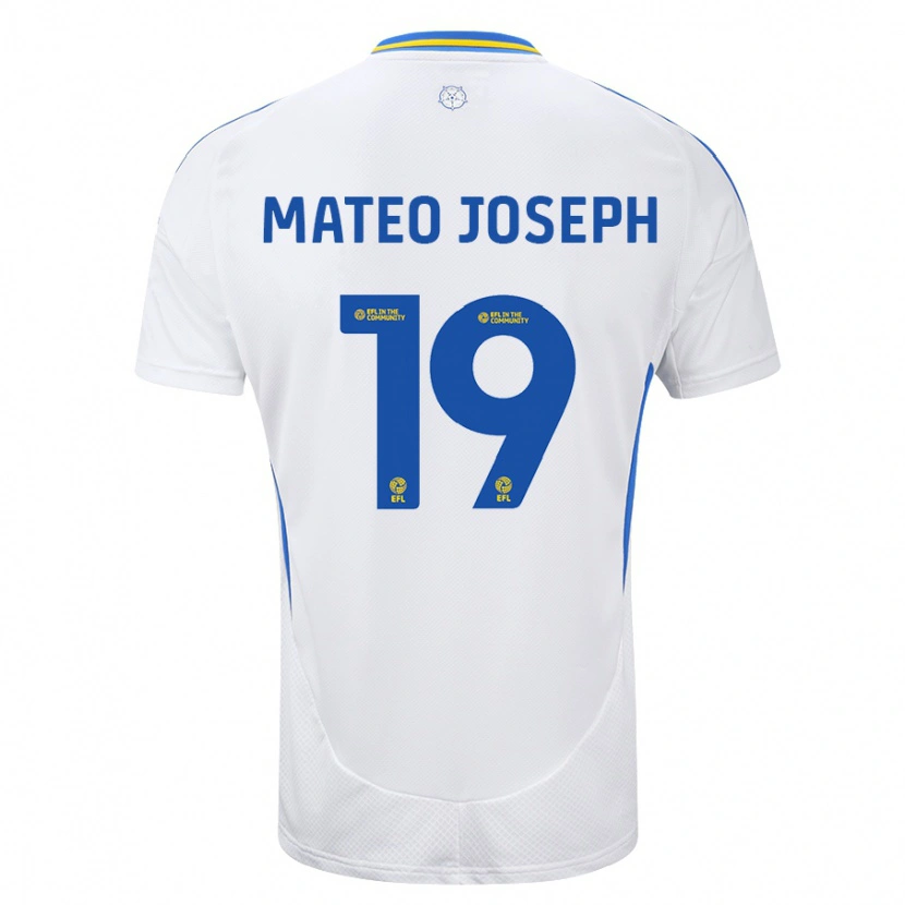 Danxen Kvinder Mateo Joseph #19 Hvid Blå Hjemmebane Spillertrøjer 2024/25 Trøje T-Shirt