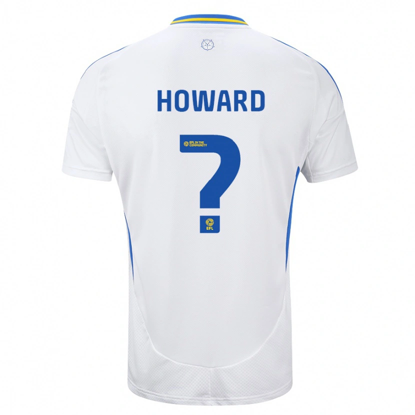 Danxen Kvinder Jacob Howard #0 Hvid Blå Hjemmebane Spillertrøjer 2024/25 Trøje T-Shirt