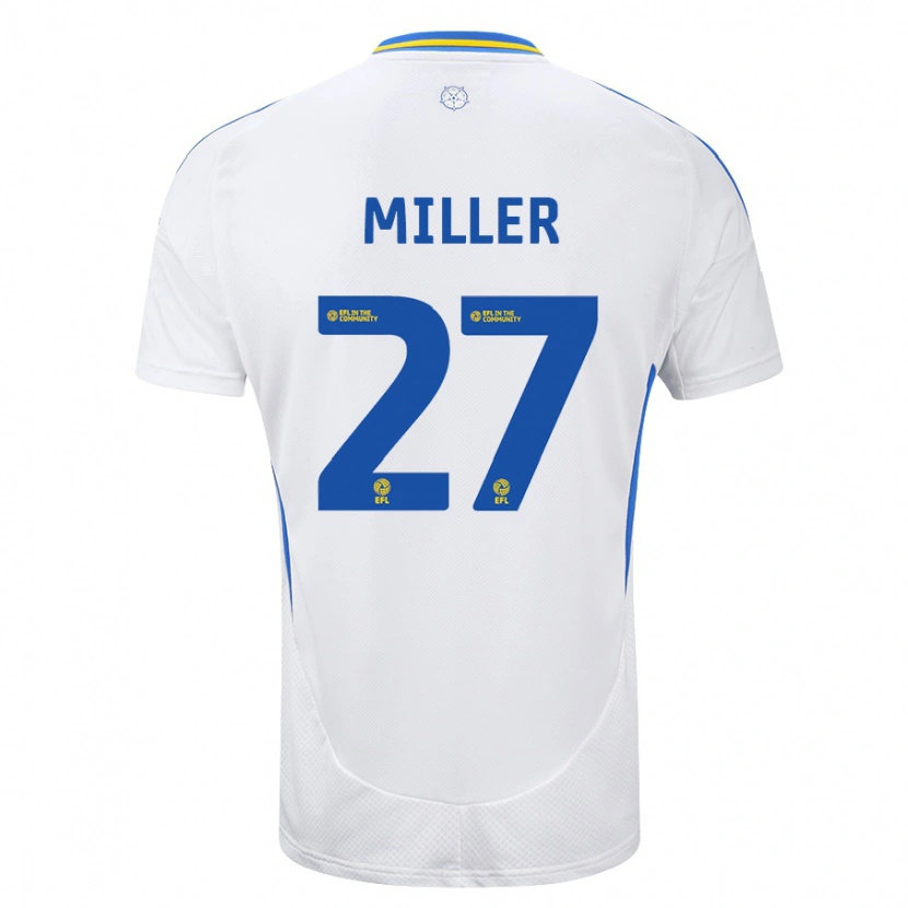 Danxen Kvinder Amari Miller #27 Hvid Blå Hjemmebane Spillertrøjer 2024/25 Trøje T-Shirt