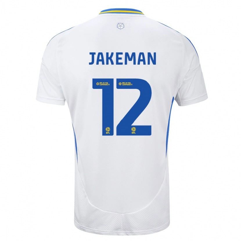 Danxen Kvinder Harriet Jakeman #12 Hvid Blå Hjemmebane Spillertrøjer 2024/25 Trøje T-Shirt