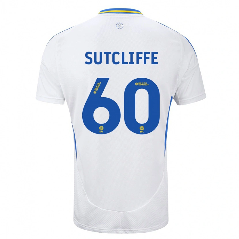 Danxen Kvinder Harvey Sutcliffe #60 Hvid Blå Hjemmebane Spillertrøjer 2024/25 Trøje T-Shirt