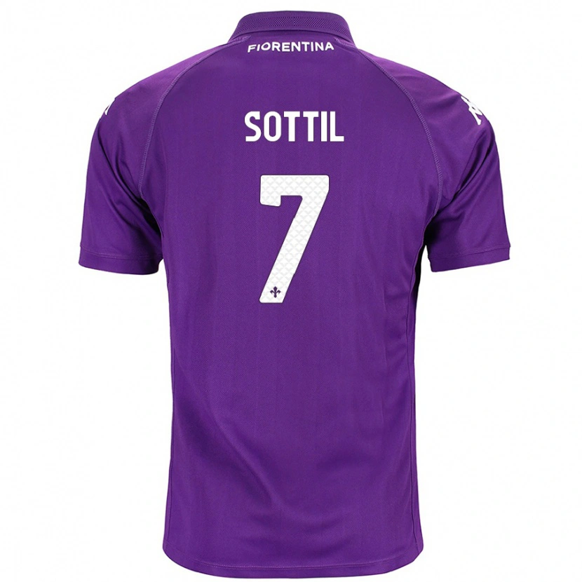 Danxen Kvinder Riccardo Sottil #7 Lilla Hjemmebane Spillertrøjer 2024/25 Trøje T-Shirt