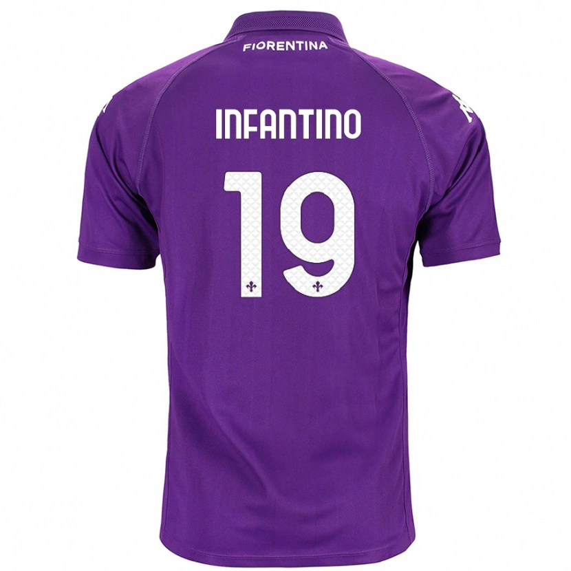 Danxen Kvinder Gino Infantino #19 Lilla Hjemmebane Spillertrøjer 2024/25 Trøje T-Shirt