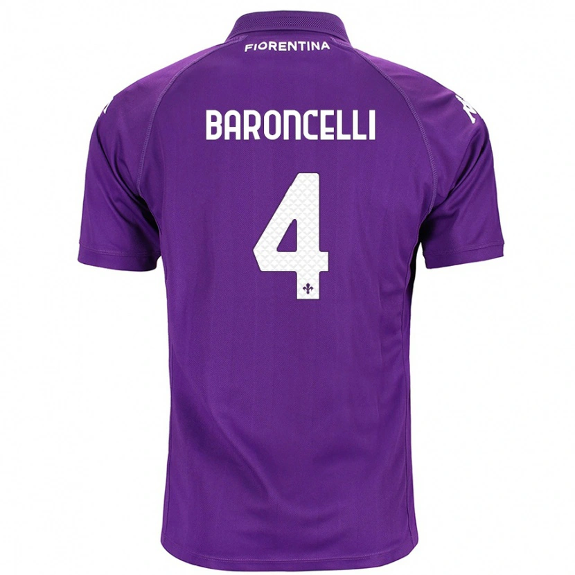 Danxen Kvinder Leonardo Baroncelli #4 Lilla Hjemmebane Spillertrøjer 2024/25 Trøje T-Shirt