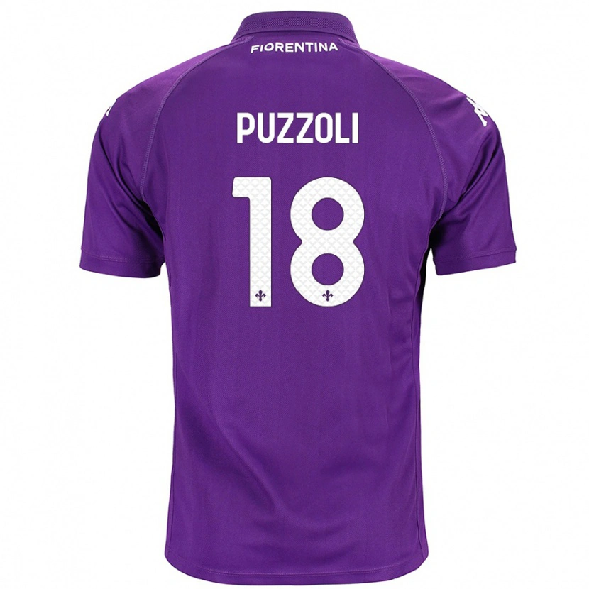 Danxen Kvinder Giorgio Puzzoli #18 Lilla Hjemmebane Spillertrøjer 2024/25 Trøje T-Shirt