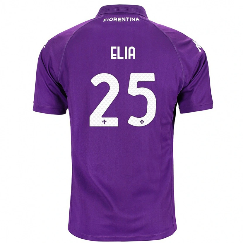 Danxen Kvinder Mirko Elia #25 Lilla Hjemmebane Spillertrøjer 2024/25 Trøje T-Shirt