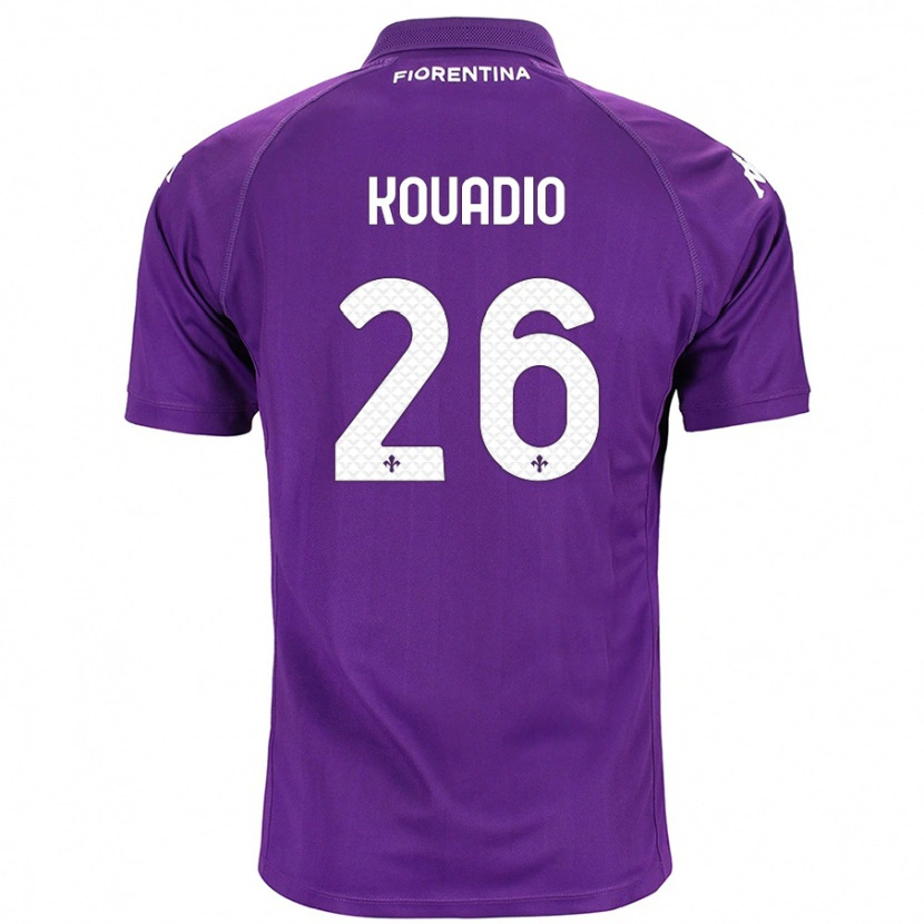 Danxen Kvinder Eddy Kouadio #26 Lilla Hjemmebane Spillertrøjer 2024/25 Trøje T-Shirt