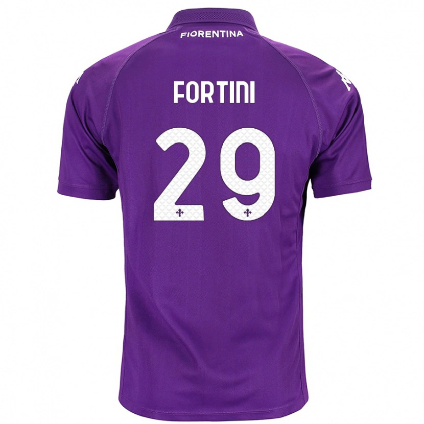 Danxen Kvinder Niccolò Fortini #29 Lilla Hjemmebane Spillertrøjer 2024/25 Trøje T-Shirt