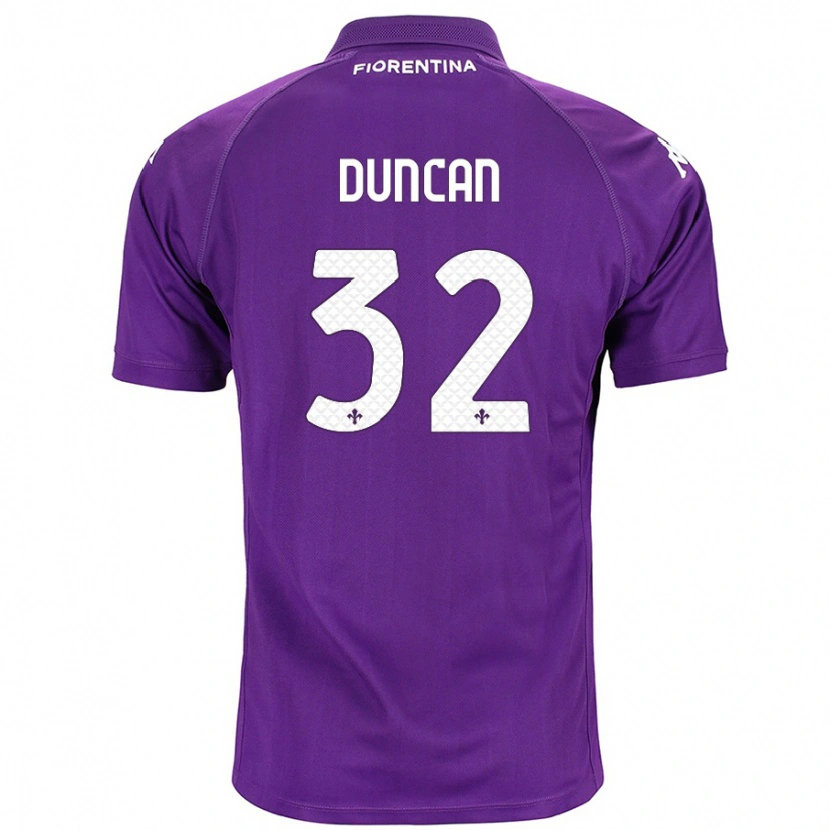 Danxen Kvinder Alfred Duncan #32 Lilla Hjemmebane Spillertrøjer 2024/25 Trøje T-Shirt