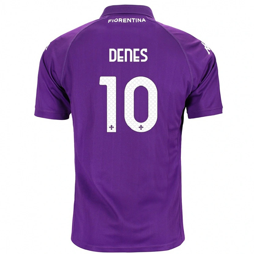 Danxen Kvinder Adrián Dénes #10 Lilla Hjemmebane Spillertrøjer 2024/25 Trøje T-Shirt
