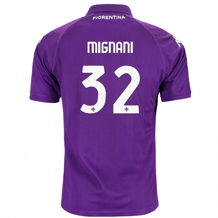Danxen Kvinder Carlo Mignani #32 Lilla Hjemmebane Spillertrøjer 2024/25 Trøje T-Shirt