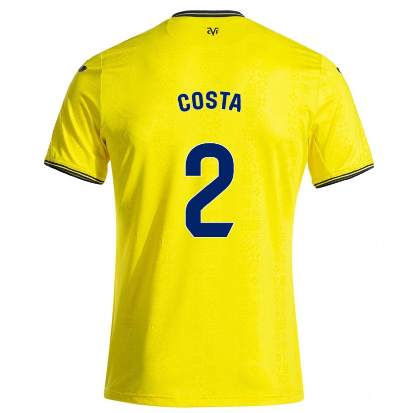 Danxen Kvinder Logan Costa #2 Gul Sort Hjemmebane Spillertrøjer 2024/25 Trøje T-Shirt