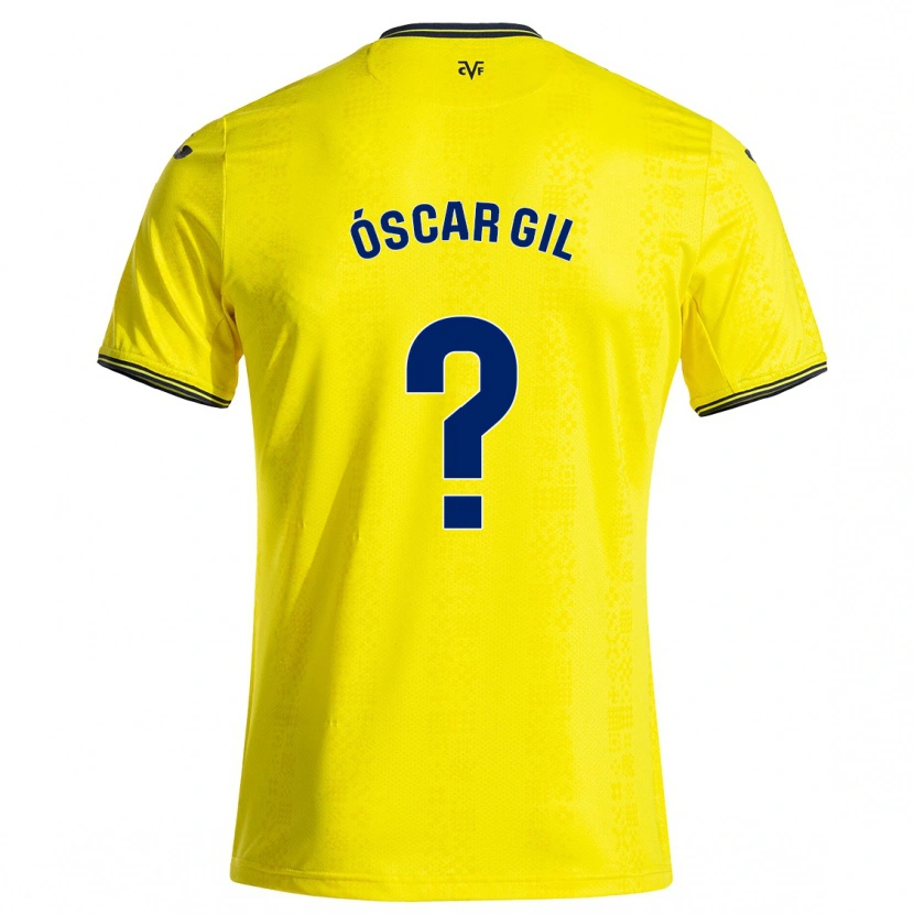 Danxen Kvinder Óscar Gil #0 Gul Sort Hjemmebane Spillertrøjer 2024/25 Trøje T-Shirt