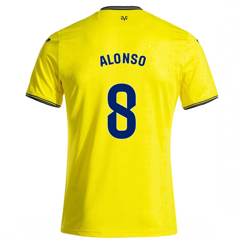 Danxen Kvinder Rodri Alonso #8 Gul Sort Hjemmebane Spillertrøjer 2024/25 Trøje T-Shirt
