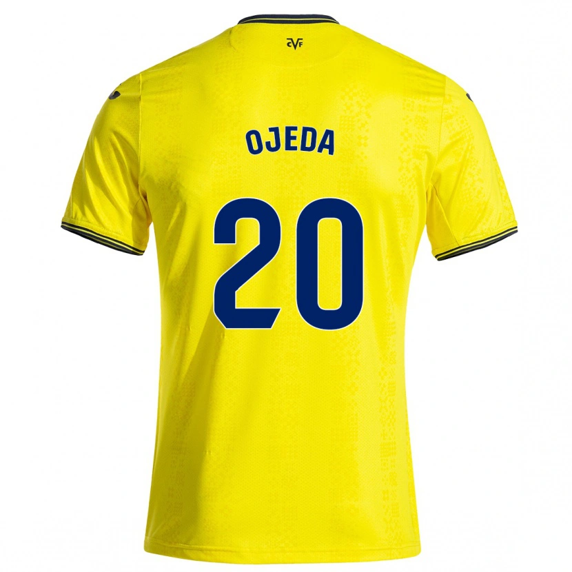 Danxen Kvinder Thiago Ojeda #20 Gul Sort Hjemmebane Spillertrøjer 2024/25 Trøje T-Shirt