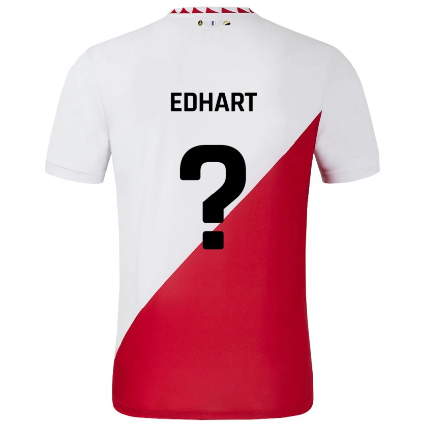 Danxen Kvinder Lynden Edhart #0 Hvid Rød Hjemmebane Spillertrøjer 2024/25 Trøje T-Shirt