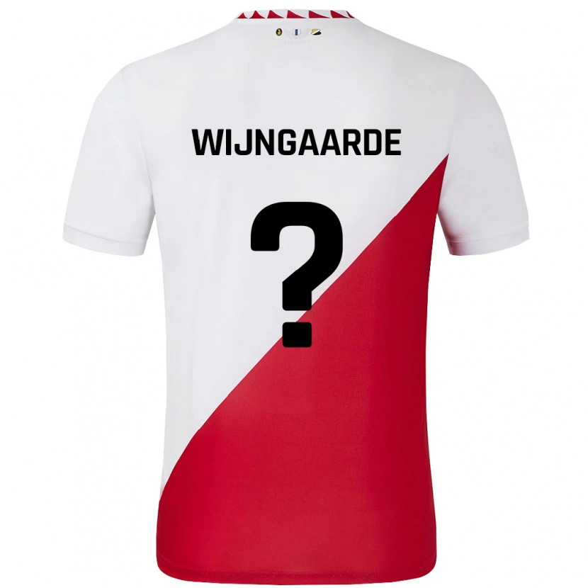 Danxen Kvinder Jahrnell Wijngaarde #0 Hvid Rød Hjemmebane Spillertrøjer 2024/25 Trøje T-Shirt