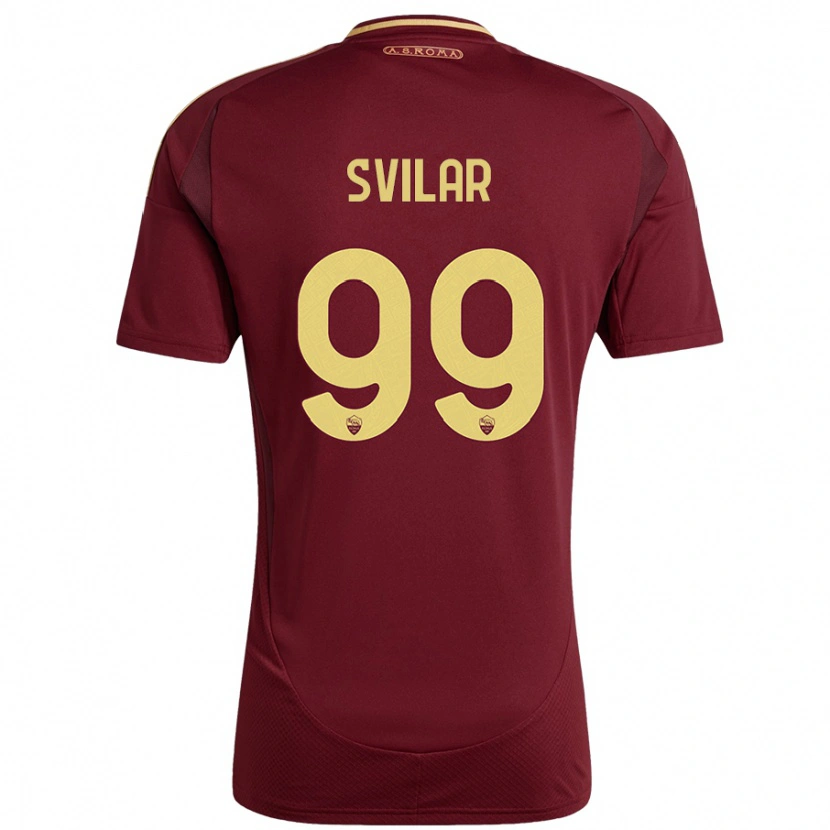 Danxen Kvinder Mile Svilar #99 Rød Brun Guld Hjemmebane Spillertrøjer 2024/25 Trøje T-Shirt
