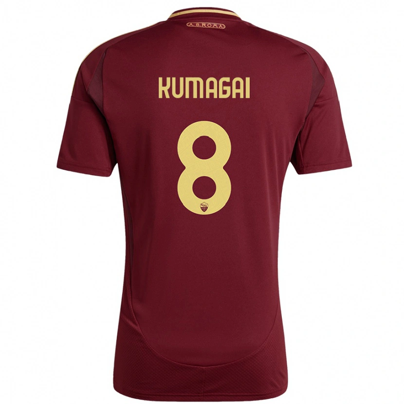Danxen Kvinder Saki Kumagai #8 Rød Brun Guld Hjemmebane Spillertrøjer 2024/25 Trøje T-Shirt