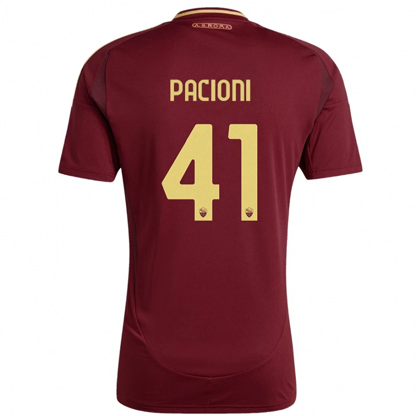 Danxen Kvinder Eleonora Pacioni #41 Rød Brun Guld Hjemmebane Spillertrøjer 2024/25 Trøje T-Shirt