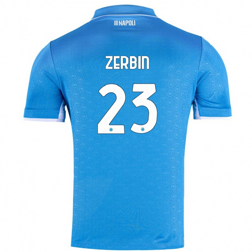 Danxen Kvinder Alessio Zerbin #23 Himmelblå Hjemmebane Spillertrøjer 2024/25 Trøje T-Shirt