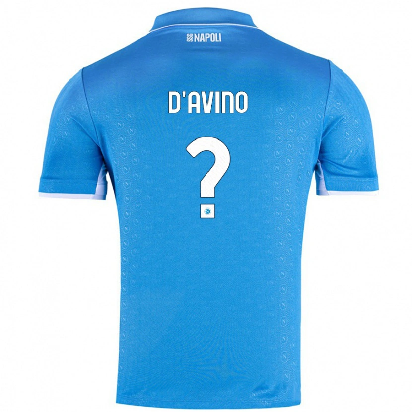 Danxen Kvinder Luigi D'avino #0 Himmelblå Hjemmebane Spillertrøjer 2024/25 Trøje T-Shirt