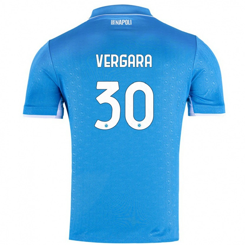 Danxen Kvinder Antonio Vergara #30 Himmelblå Hjemmebane Spillertrøjer 2024/25 Trøje T-Shirt