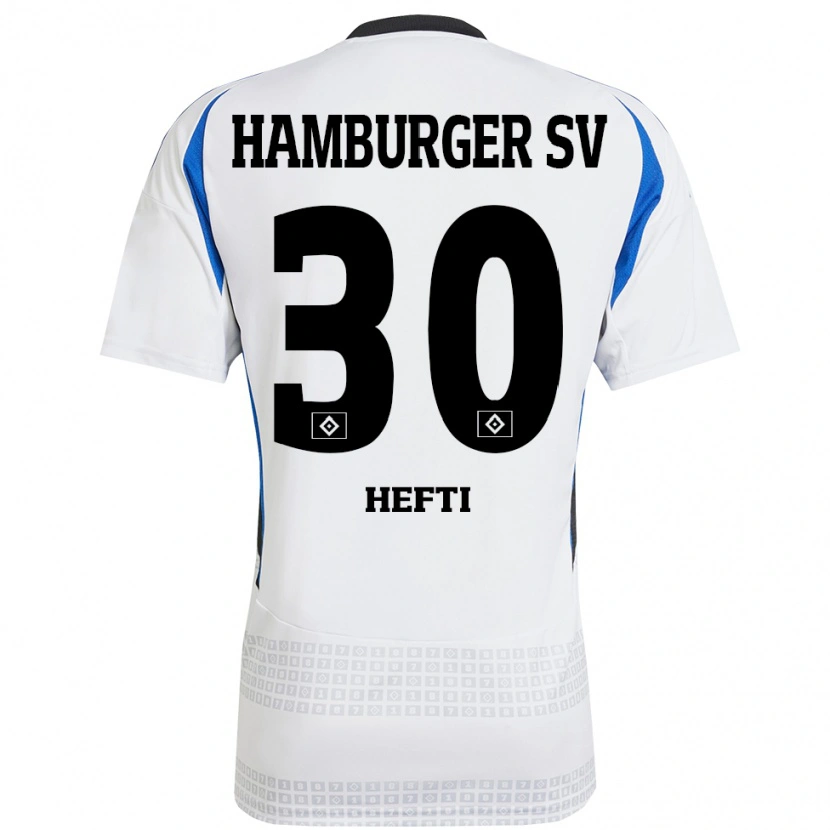 Danxen Kvinder Silvan Hefti #30 Hvid Blå Hjemmebane Spillertrøjer 2024/25 Trøje T-Shirt