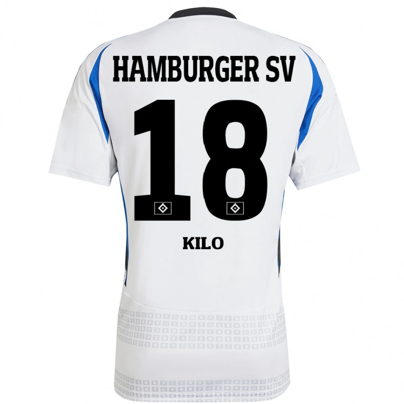 Danxen Kvinder Jesse Kilo #18 Hvid Blå Hjemmebane Spillertrøjer 2024/25 Trøje T-Shirt