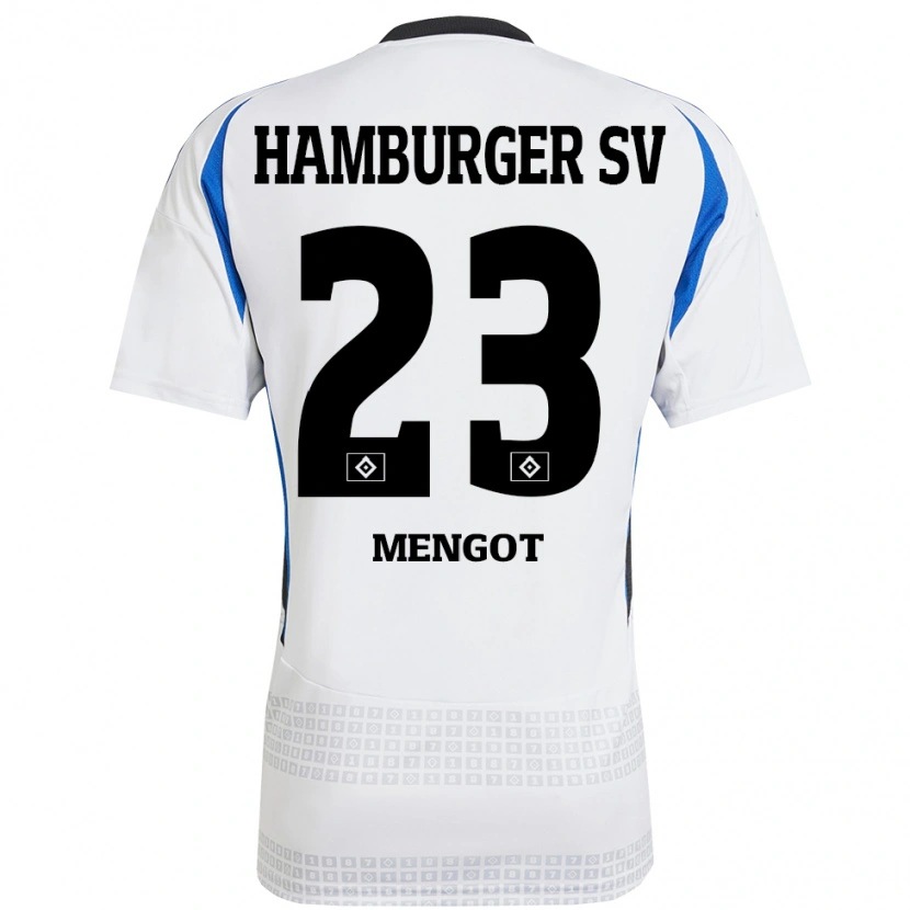 Danxen Kvinder Ayukayoh Mengot #23 Hvid Blå Hjemmebane Spillertrøjer 2024/25 Trøje T-Shirt