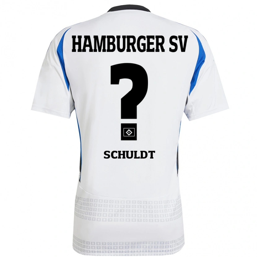 Danxen Kvinder Inga Schuldt #0 Hvid Blå Hjemmebane Spillertrøjer 2024/25 Trøje T-Shirt