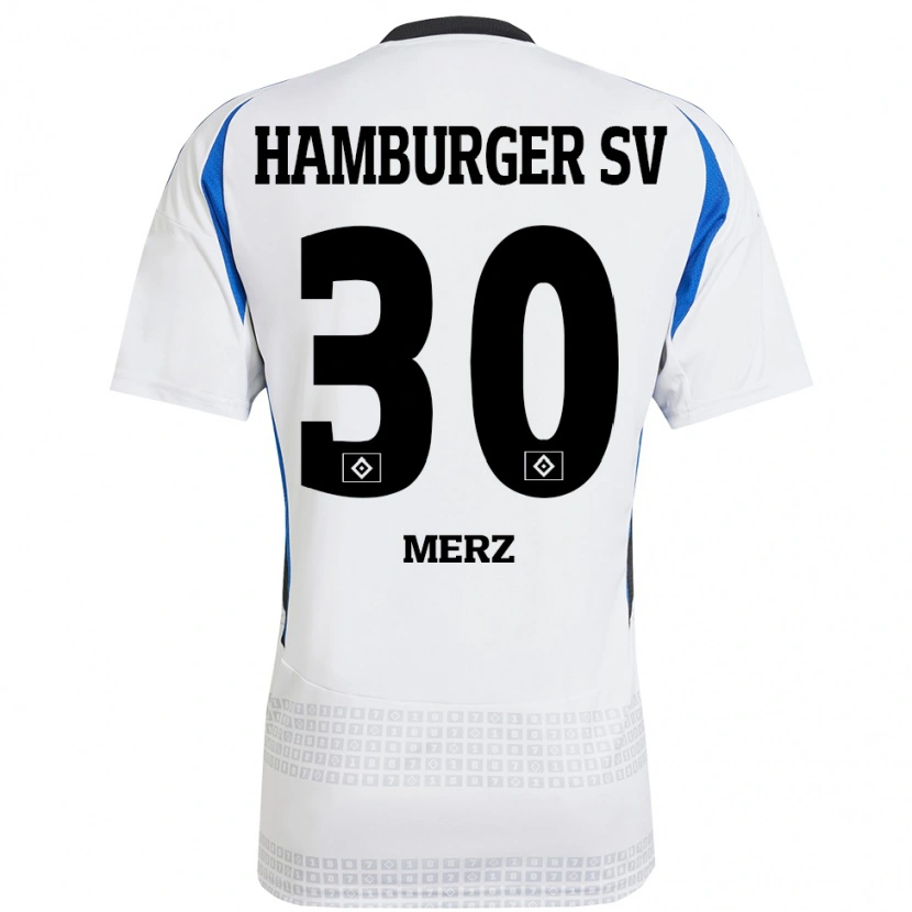 Danxen Kvinder Selma Merz #30 Hvid Blå Hjemmebane Spillertrøjer 2024/25 Trøje T-Shirt