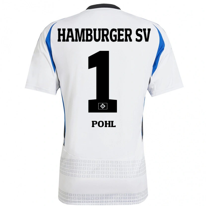 Danxen Kvinder Christina Pohl #1 Hvid Blå Hjemmebane Spillertrøjer 2024/25 Trøje T-Shirt