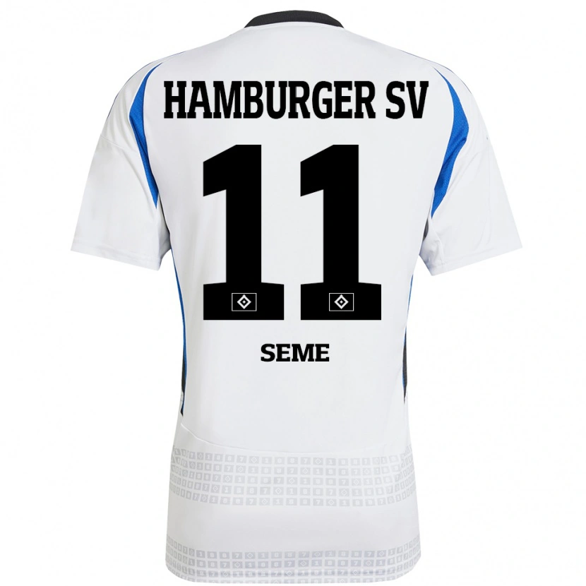 Danxen Kvinder Anna-Katharina Seme #11 Hvid Blå Hjemmebane Spillertrøjer 2024/25 Trøje T-Shirt