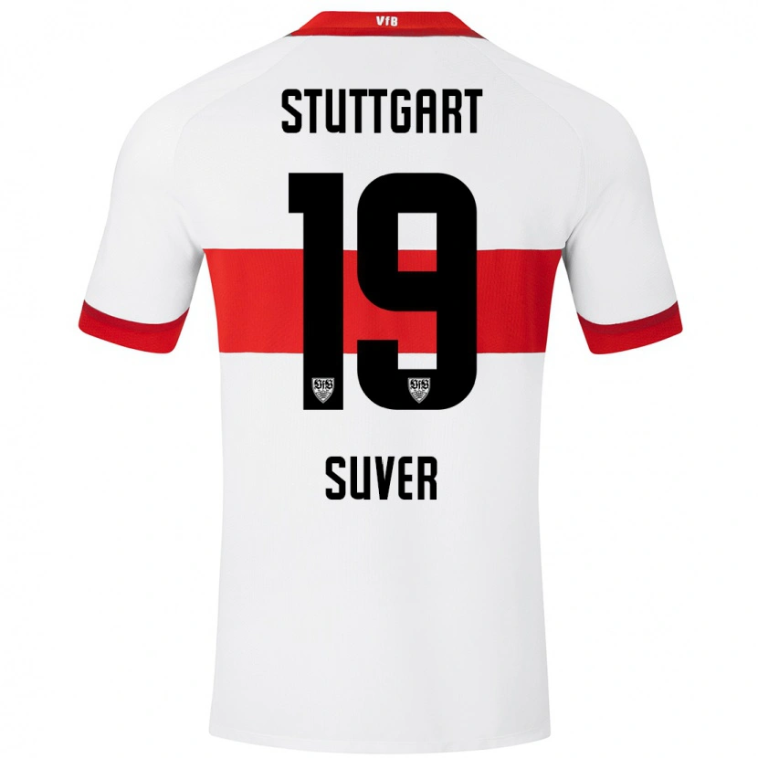 Danxen Kvinder Jakov Suver #19 Hvid Rød Hjemmebane Spillertrøjer 2024/25 Trøje T-Shirt