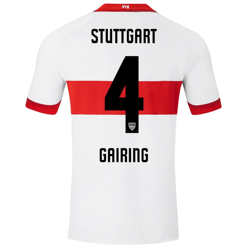 Danxen Kvinder Nadine Gairing #4 Hvid Rød Hjemmebane Spillertrøjer 2024/25 Trøje T-Shirt