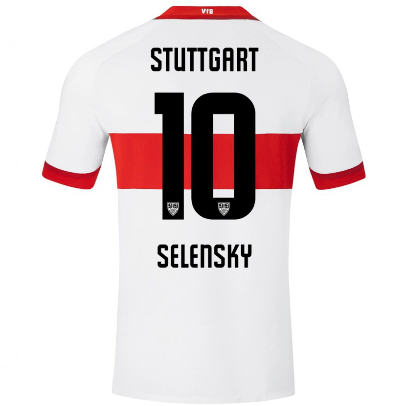 Danxen Kvinder Anja Selensky #10 Hvid Rød Hjemmebane Spillertrøjer 2024/25 Trøje T-Shirt