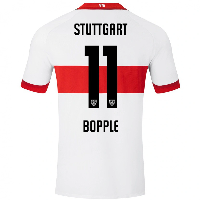 Danxen Kvinder Teresa Böpple #11 Hvid Rød Hjemmebane Spillertrøjer 2024/25 Trøje T-Shirt