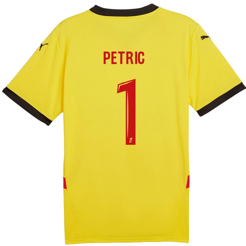 Danxen Kvinder Denis Petric #1 Gul Rød Hjemmebane Spillertrøjer 2024/25 Trøje T-Shirt