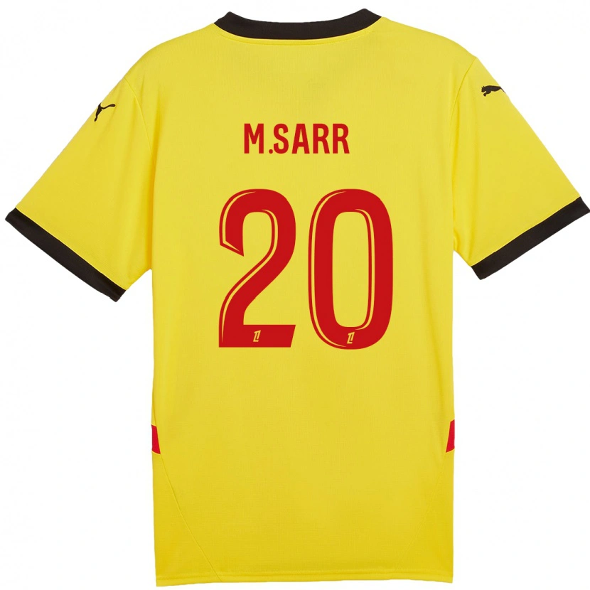 Danxen Kvinder Malang Sarr #20 Gul Rød Hjemmebane Spillertrøjer 2024/25 Trøje T-Shirt